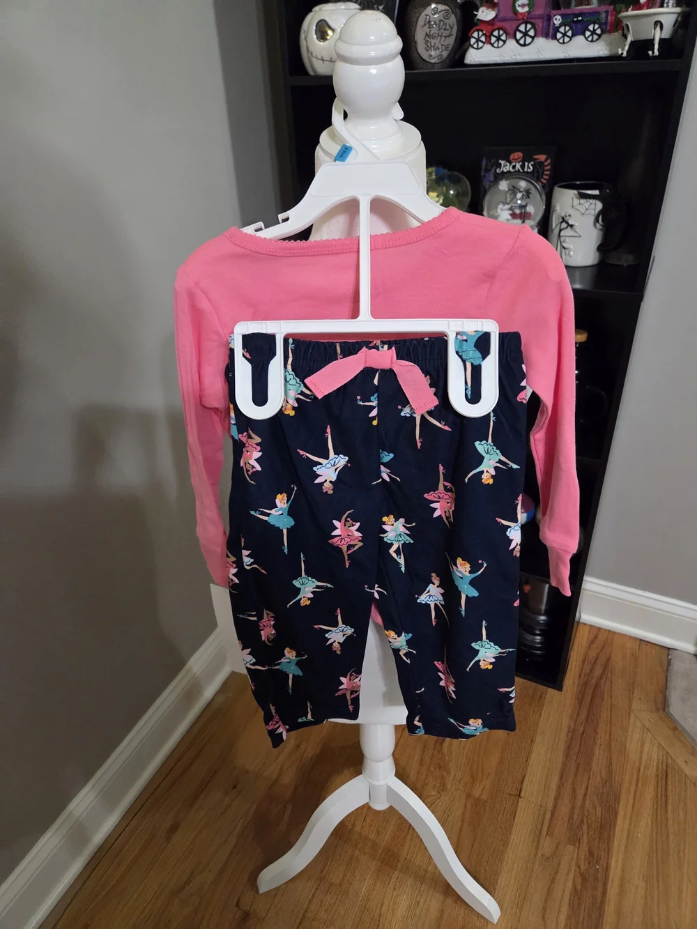 Carter's Pink and Navy Ballerina Pajama Set